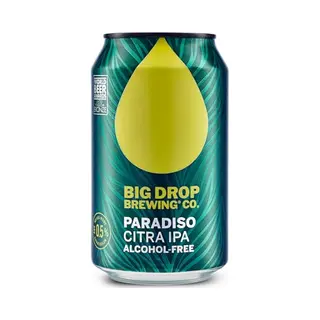 Big Drop Brewing Big Drop Paradiso Citra Ipa 0.5% Abv – Alcohol Free Craft Beer 12 X 330ml Cans – Naturally Brewed With Citrus Zing – Low Calorie, Vegan, Gluten