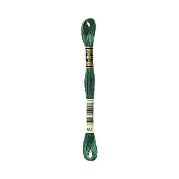 Dmc 117-561 Six Stranded Cotton Embroidery Floss, Very Dark Jade, 8.7-Yard thumbnail