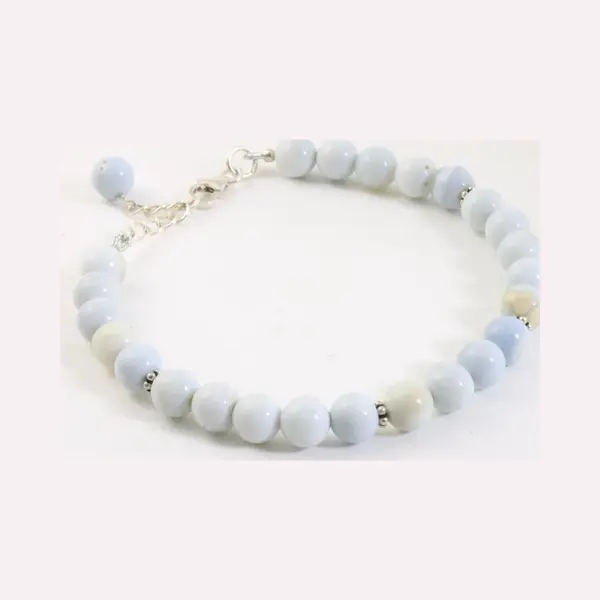 AsiAsia Armband Met Blauwe Opaal En Zilveren Kralen thumbnail