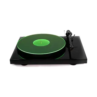 Draaitafel Mat - Acryl - Transparant Blacklight Fluor Neon Groen - Crisp Audio - Slipmat 12 Inch - Platenspeler