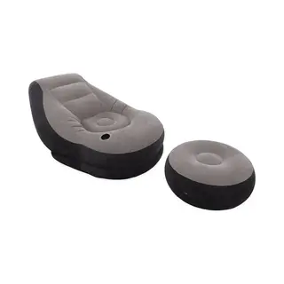 Intex - Opblaasstoel - Ultra Lounge Met Poef - 102cm X 137cm X 79 Cm