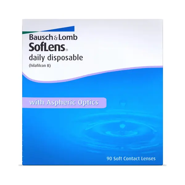 Bausch + Lomb SofLens Daily Disposable Tageslinsen, Sphärische Kontaktlinsen, Weich, 90 Stück, Bc 8.6 Mm / Dia 14.2 / -2.00 Dioptrien thumbnail