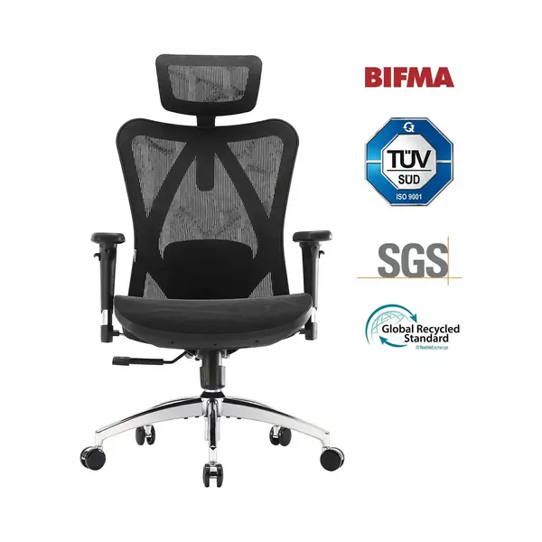 Sihoo M57 Ergonomische Bureaustoel - Verstelbare Lendensteun - 3D Armleuning - Hoogteverstelling - Bureaustoelen Voor Volwassenen Tot 150kg - Zwart thumbnail