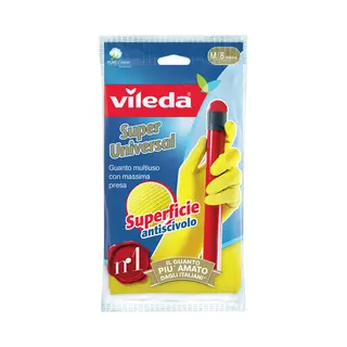 Vileda Super Universal Household gloves Beige, Yellow Cotton, Latex 1 pc(s)