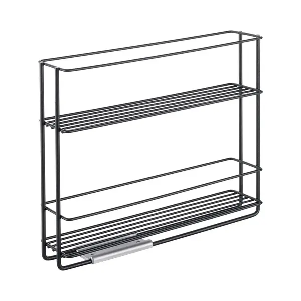Metaltex - Uitschuifbaar Kruidenrek - Vastplakken - Zwart - Incl. Bevestigingsmateriaal thumbnail