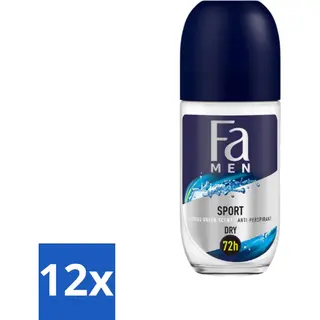 Fa Men - Sport - Deodorant Roller - Citrus Green - 50 Ml - Voordeelverpakking - 12 Stuks