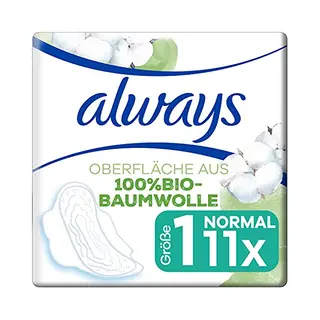Always Maandverband Bio Cotton Protection Ultra Normal Met Vleugels 11 Stuks