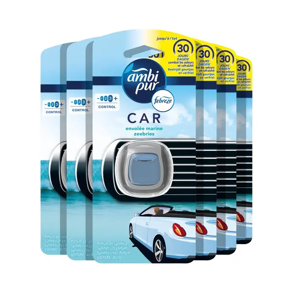 Ambi Pur / Febreze Zeebries Luchtverfrisser Voor In De Auto - Autoclip Navulling - 6 Stuks thumbnail