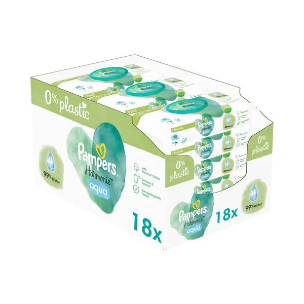 Pampers - Harmonie Aqua - Billendoekjes - 864 Doekjes - 18 X 48 thumbnail