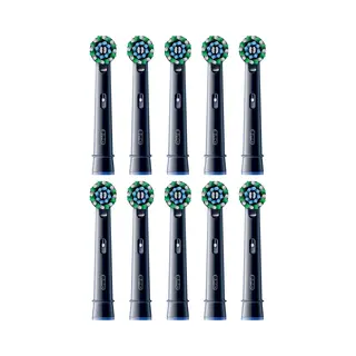 Oral-B Cross Action Replacement Toothbrush Heads For Electric Toothbrush Pack Of 10 Black