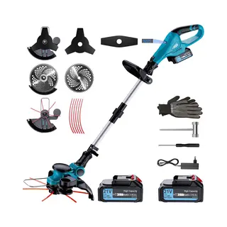 Traumheim 1000W Accu Grastrimmer - 4-in-1 Kantenmaaier – 26cm Snijdiameter – Bosmaaier – Grasmaaier – Draadloos & Elektrisch - Borstelloze Motor –