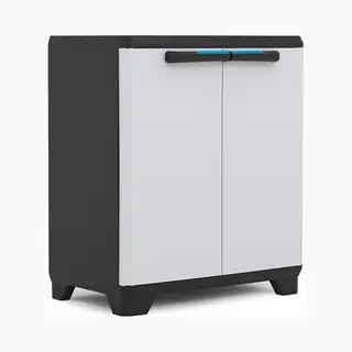 Keter Linear Opbergkast Laag - 1 Plank- 39x68x90cm - Zwart/Grijs