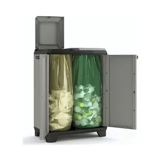 Keter Planet Recycling Lage Opbergkast - 68x39x90cm - Grijs/Zwart