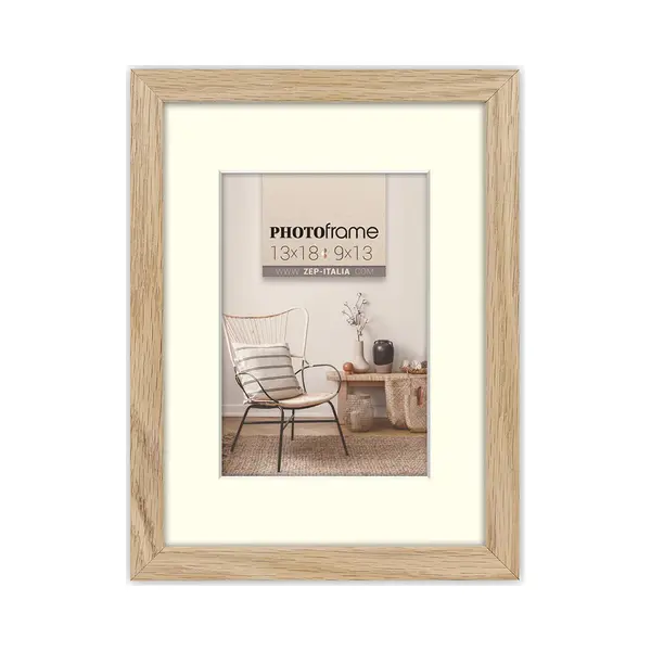Zep - Houten Fotolijst Malmo Bruin Met Passepartout Voor Foto Formaat 40x60 / 50x70 - V4575N thumbnail
