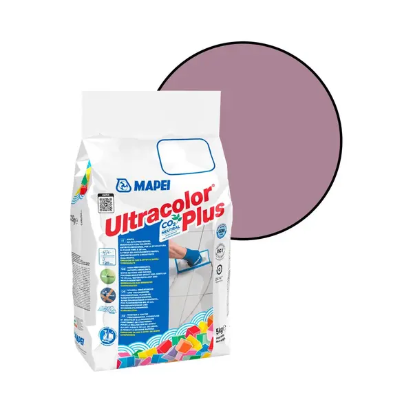 Mapei Ultracolor Plus Voegmortel - Waterafstotend & Schimmelwerend - Kleur 163 Light Lilac - 5 Kg thumbnail