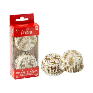 Decora Baking Cups Santa Elegant Pk/36