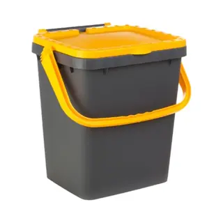 Ecoplast, Afvalemmer Voor Afvalscheiding, Boekopening, Flexibel En Vormvast, Bestand Tegen Alle Temperaturen, Voor Binnen En Buiten, Kleur Geel,