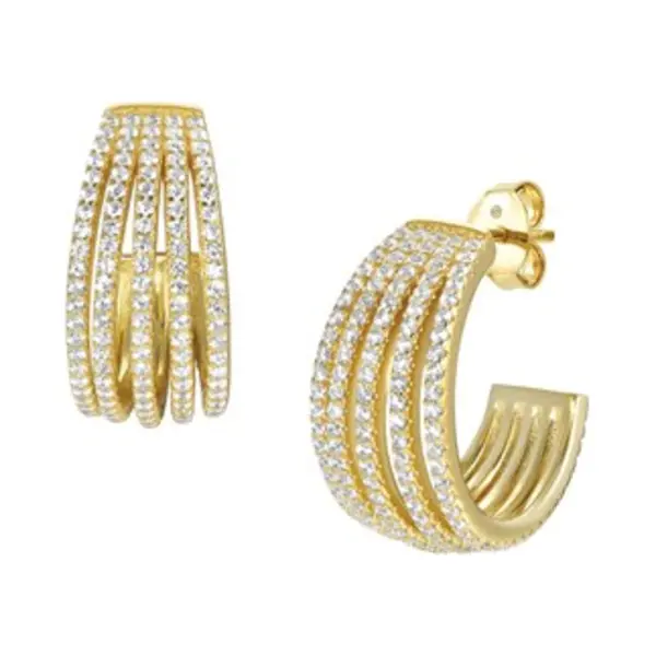 Nomination Lovelight Gold Crystal Hoop Earrings - Gold thumbnail