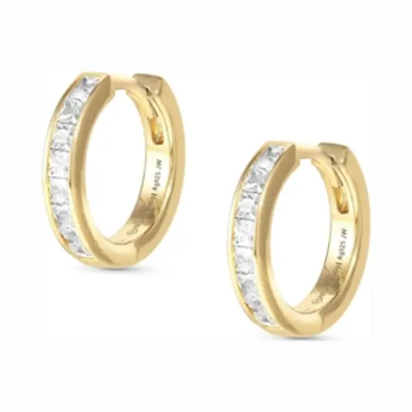 Nomination Carismatica Gold White Crystal Hoop Earrings thumbnail