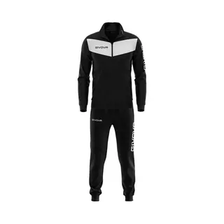 Givova Herren Visa Trainingsanzug, Mehrfarbig (schwarz/weiss), 3XL