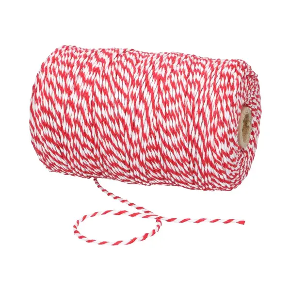 Bakkerstouw - Rollade Touw - Bak Touw - Decoratie Touw Rood Wit - 100 Meter thumbnail