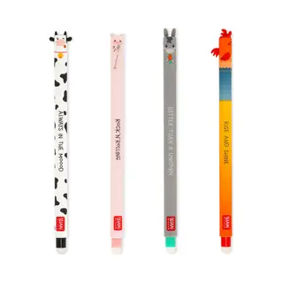 Legami Set of 4 Erasable Gel Pens, Farm