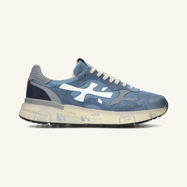 Premiata Mick Sneakers - Suède - Heren - Blauw - Maat 43 thumbnail