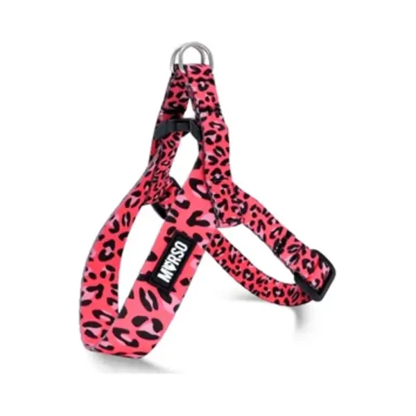 Morso - Mini Hondentuig - Verstelbaar - Gerecycled - Bubble Leo Roze - 24-32X1.5 Cm thumbnail