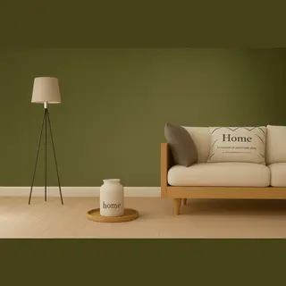 Giolligò Superwasbare Muurverf – Goede Dekking Mat, Geurloos & Oplosmiddelvrij – 4.5 L Emmer-Voor Binnen – 7-10 M²/L-Olive