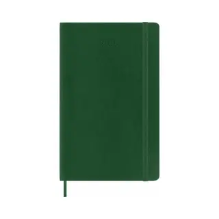 Moleskine Weekly Planner, 2026 Weekly Agenda 12 Months With Space For Notes, With Soft Cover And Elastic Closure, Large Format 13x21, Green Color
