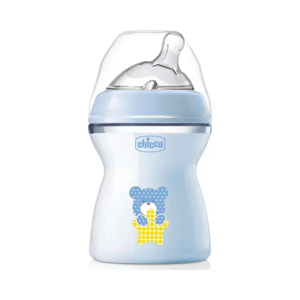 Chicco, Babyfles, Babyfles Natural Feeling Pp Teat Silicone Medium Flow Blauw 2m+ (250 ml) thumbnail