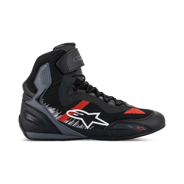 Alpinestars Faster-3 Rideknit Zwart Grijs Felrood Motorschoenen - Laars thumbnail