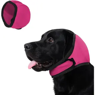 Kalmerende Oorkap Voor Honden - Waterdichte Oorbescherming & Angstverlichting - Geschikt Voor Baden, Trimmen En Emotiebeheersing - Roze (Maat L)