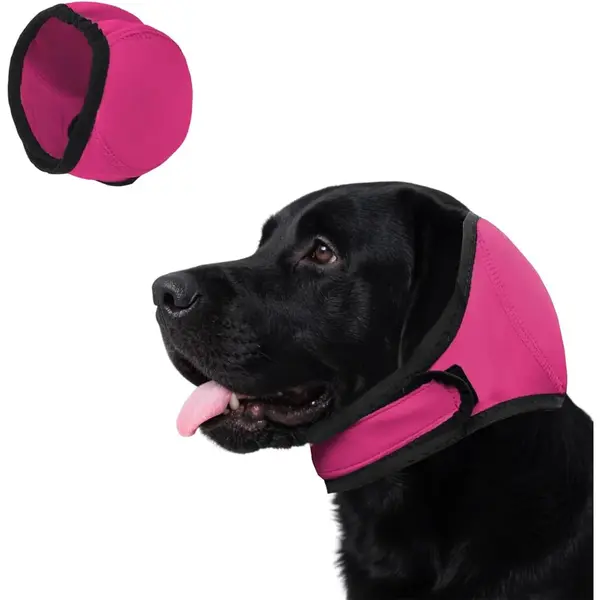 Kalmerende Oorkap Voor Honden - Waterdichte Oorbescherming & Angstverlichting - Geschikt Voor Baden, Trimmen En Emotiebeheersing - Roze (Maat L) thumbnail