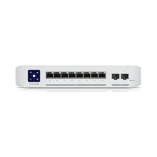 Ubiquiti UniFi Enterprise 8 PoE Managed L3 2.5G Ethernet (100/1000/2500) Power over Ethernet (PoE) Roestvrijstaal