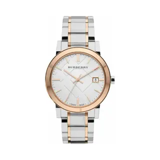 Burberry BU9006 Silbernes ZifferblattZwei-Ton-Edelstahl Unisex Uhr