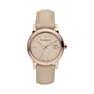 Burberry BU9109 Rose Gold Tone Beige Check Dial Women's Watch