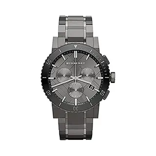 Burberry Homme 42MM Chronographe Gris Acier Bracelet & Boitier Montre BU9381