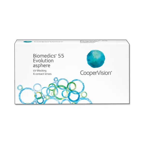 Biomedics Evolution CooperVision Biomedics 55 Evolution Monatslinsen Weich, 6 Stück / Bc 8.90 Mm / Dia 14.20 Mm / -3.75 Dioptrien thumbnail