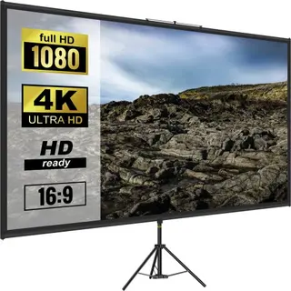 Vevor Projectiescherm Met Statief - 177, 8cm Hd 4K - 16, 9 Projectorscherm - Beamer Scherm Met Verstelbaar Aluminium Statief - Voor Thuisbioscoop /