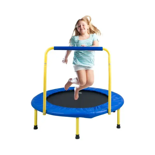Vevor Trampolin Gartentrampolin 810x920x920 Mm, Klappabrer Trampolin Mini 60 Kg Gewichtstragfähigkeit Fitness Trampolin, Kindertrampolin Kleinkind thumbnail