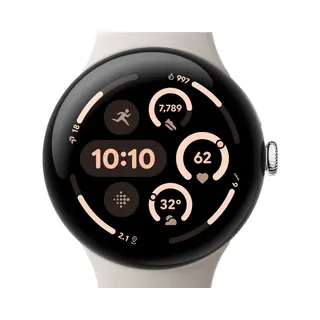 Google Pixel Watch 3 Amoled 45 mm Digitaal Touchscreen Zilver Wifi Gps