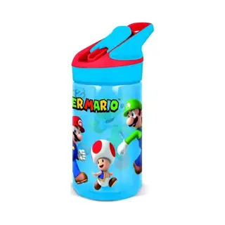 stor Nintendo's Super Mario Tritan Premium Drinkfles - 480 Ml – Sluit Goed Af – Drinkfles Voor Kinderen – Blauw/Rood
