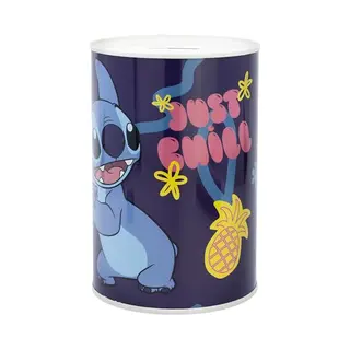 Stor, Spaarpot, Stitch - Tirelire En Métal - H 15 Cm X D 10cm (Ø 10 X 15 Cm)