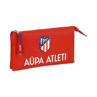 Atletico Madrid Pennenetui Met 3 Vakken Atlético Madrid Rood Marineblauw (22 X 12 X 3 Cm)