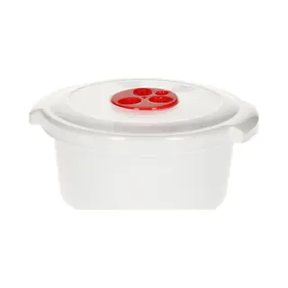 PlasticForte Magnetronschaal Met Deksel/ventiel - 1L - Wit - Kunststof - Hoog Model