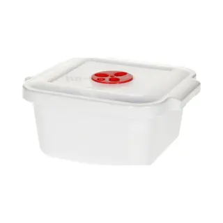Plasticforte Plastic Forte Magnetronschaal - Deksel/ventiel - 1 Liter - Wit - Kunststof - Rechthoekig