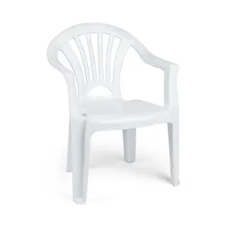 Plasticforte Stoeltjes Voor Kinderen - 1x - Wit - 50 Cm - Voor Binnen En Buiten - Kunststof