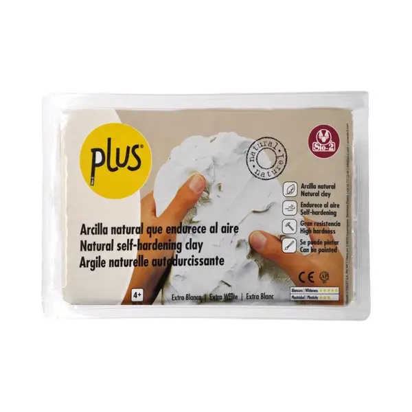 Sio-2 Plus Luchtdrogende Klei 1kg Extra Wit Voor Creatief Boetseren. thumbnail