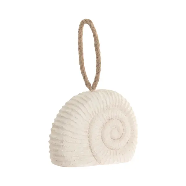 Item International Item Deurstopper Schelp - Cement/wit - 20 X 8 X 16 Cm - Mediterraans - Tegen Klapperende Deuren thumbnail
